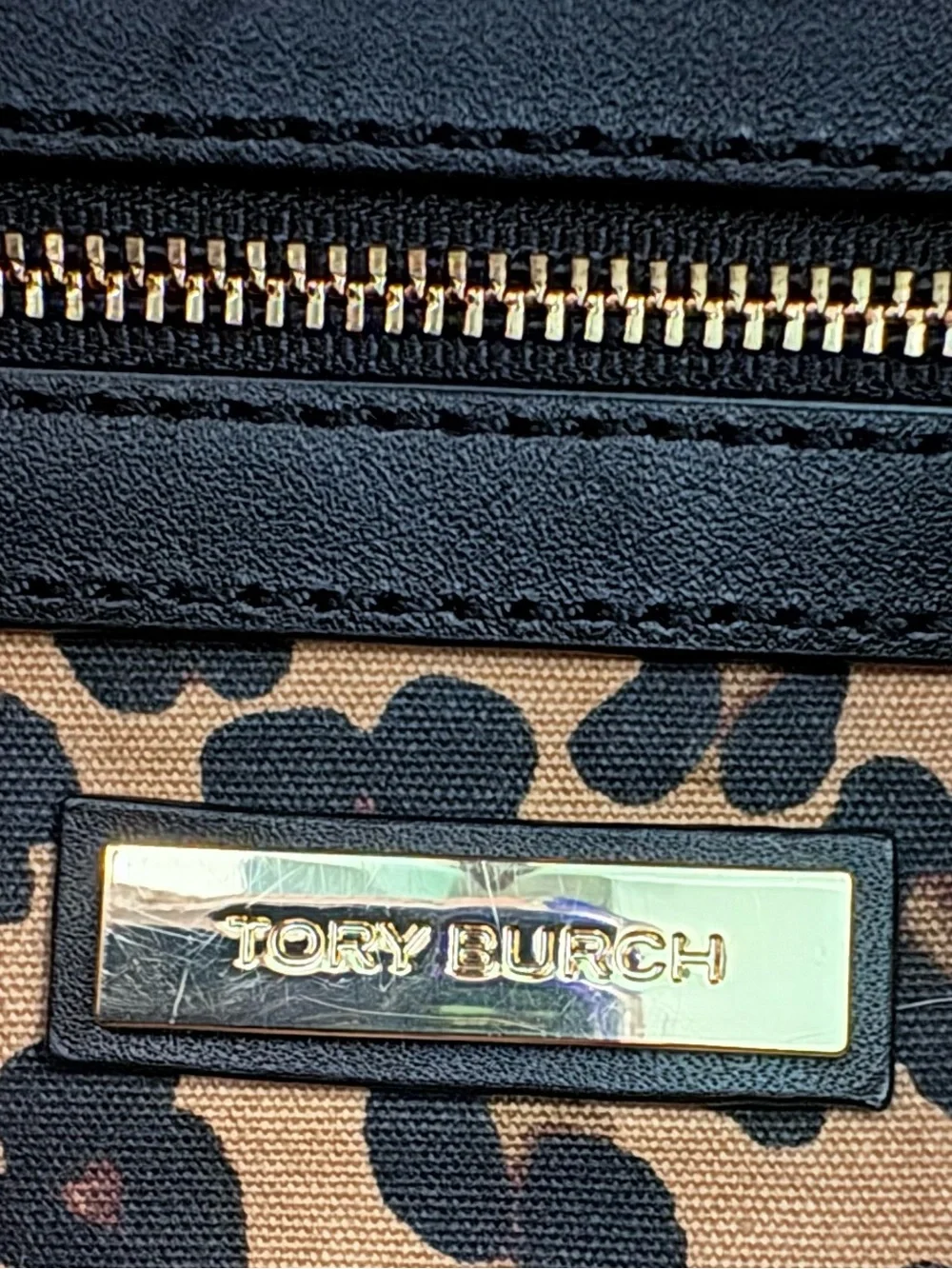 🖤🤎 TORY BURCH Leopard Print Backpack with Black Trim